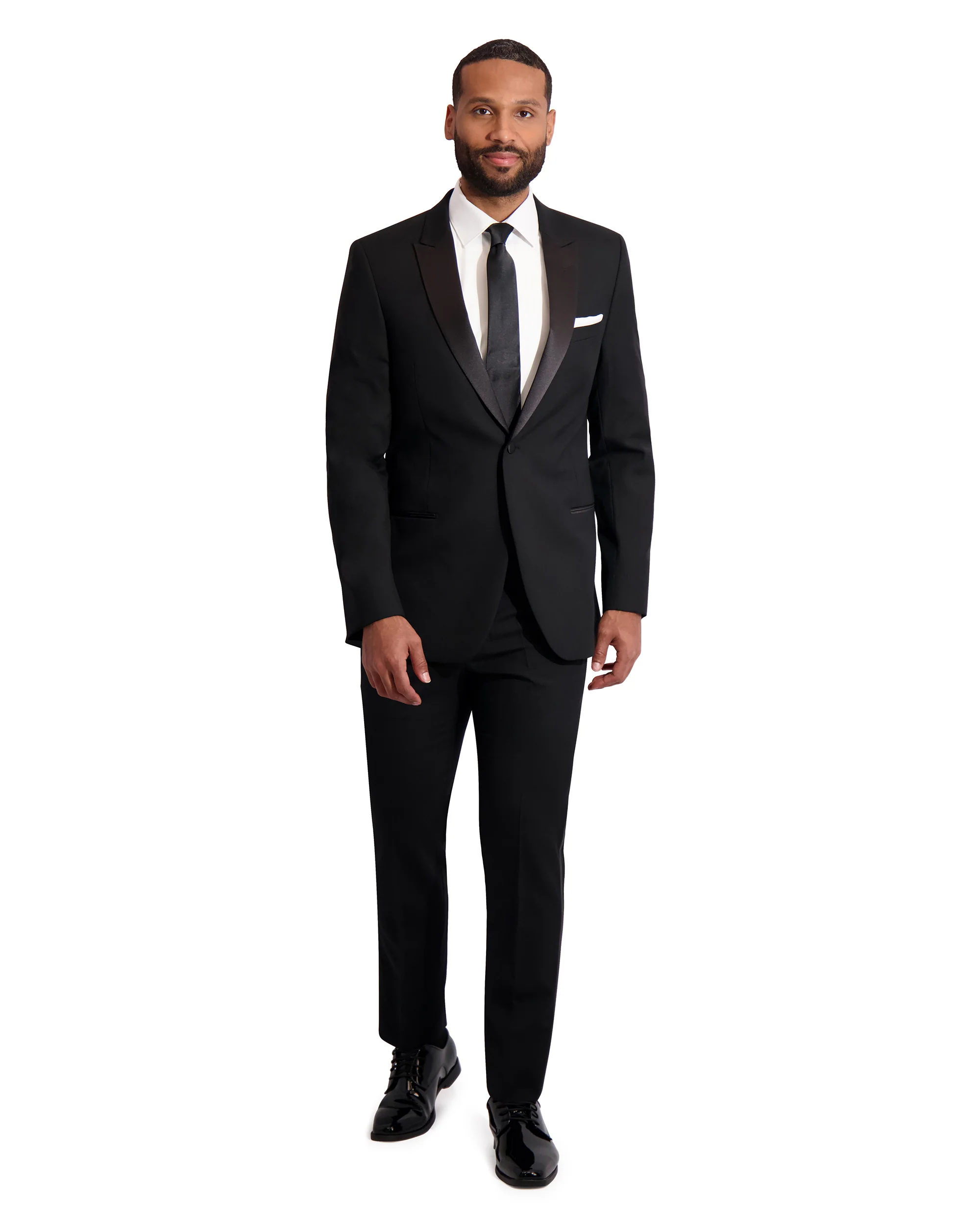 Black Peak Lapel Tux | Black by Vera Wang | Tuxedo Rental