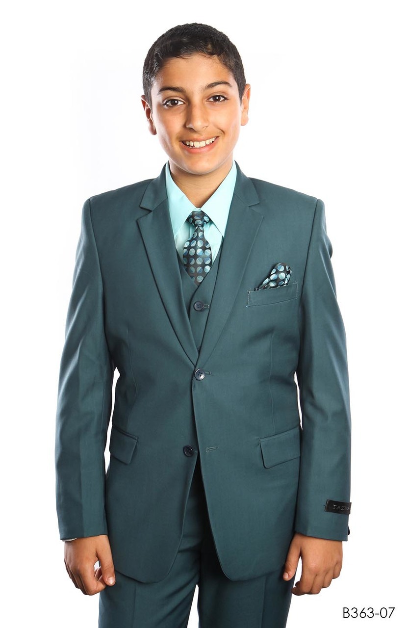 New Kid Child Boy Black FORMAL Wedding Party Church SUIT Set Tuxedo Suit sz 5-14 