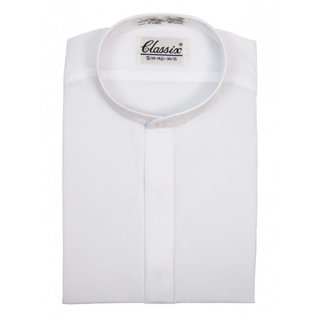 Banded Collar Dress Shirt Men's Shirt - Tuxedos Online