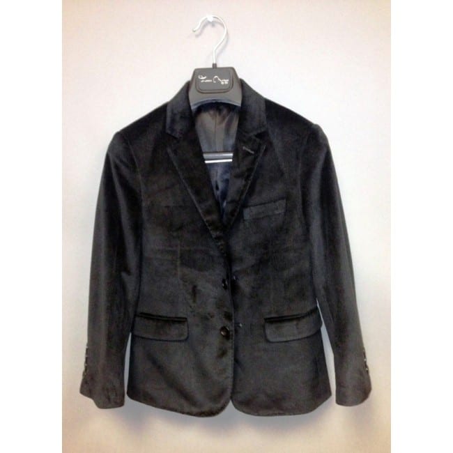 Boys Black Velvet Sports Coat