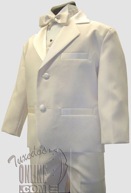 New Boy Ivory Tail Tuxedo Suit Size From Baby to Teen 