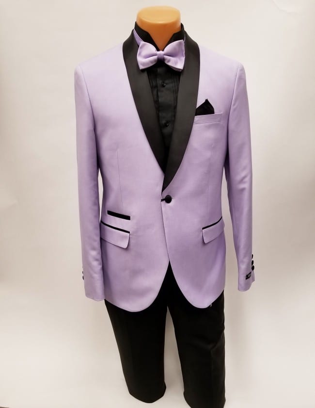 purple and black prom tuxedos
