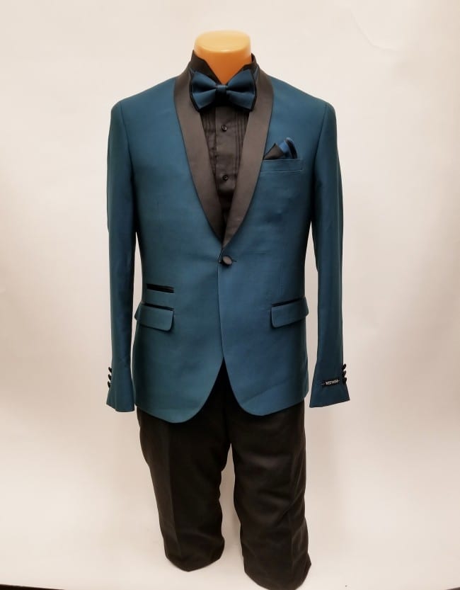 teal wedding tuxedo