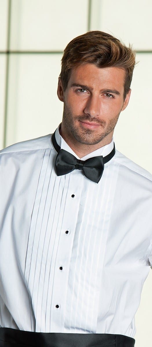 white dress shirt for tuxedo