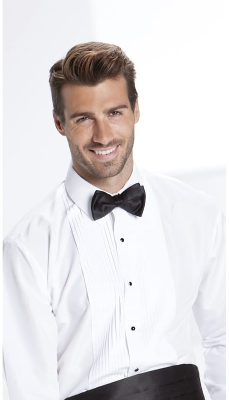 Tuxedo Shirt Slim Fit Collar Pleated -