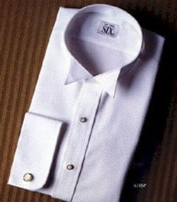 Men's White Pique Wing Tip Collar Tuxedo Shirt Tailcoat Formal Wedding Mason 