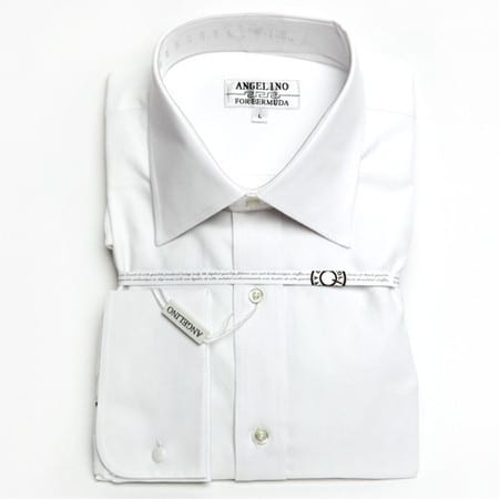 high collar dress shirts white