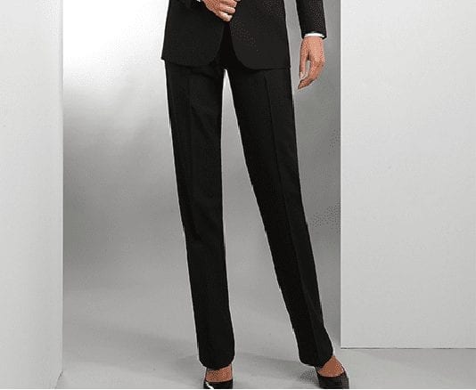 Womens Tuxedo Trousers BLACK Non Pleated