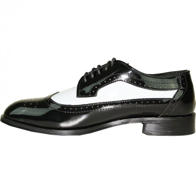 black white tuxedo shoes