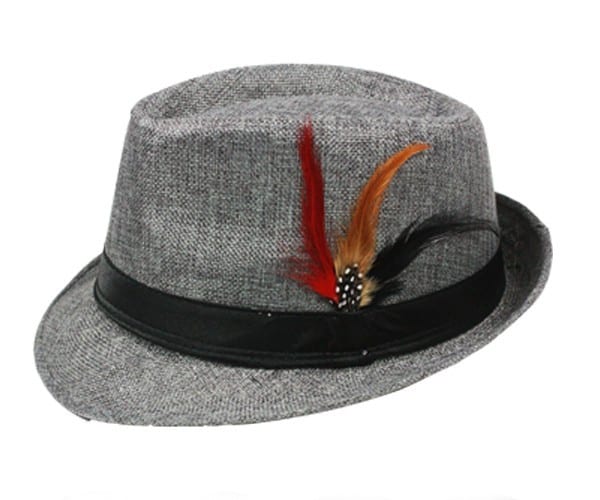 Felt hat with feather Outlet