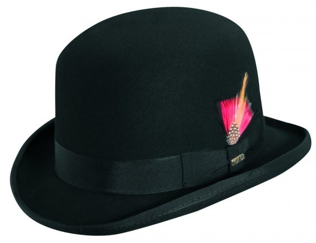 Men's Wool Felt Derby Hat Bowler Hats 