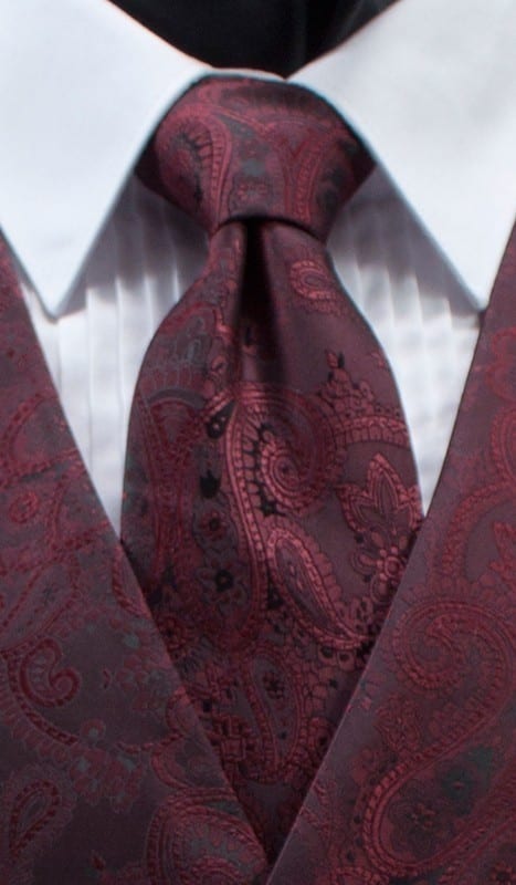 Men's Pre-tied Bow Tie & hankie set paisley burgundy black gray wedding party