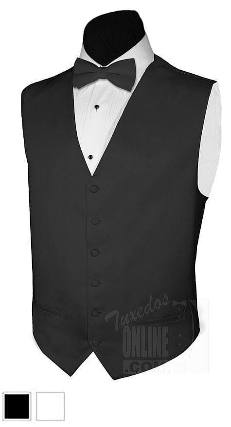 Charcoal Grey FULLBACK  tuxedo vest /longtie Large 
