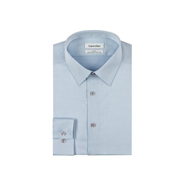 Calvin Klein Steel Slim Fit Non Iron Solid Dress Shirt - Tuxedos Online