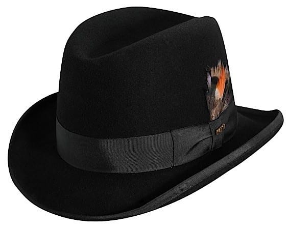 New Classic WoolFelt Homburg Fedora Hat Godfather Hat  Men/'s//Woman/'s