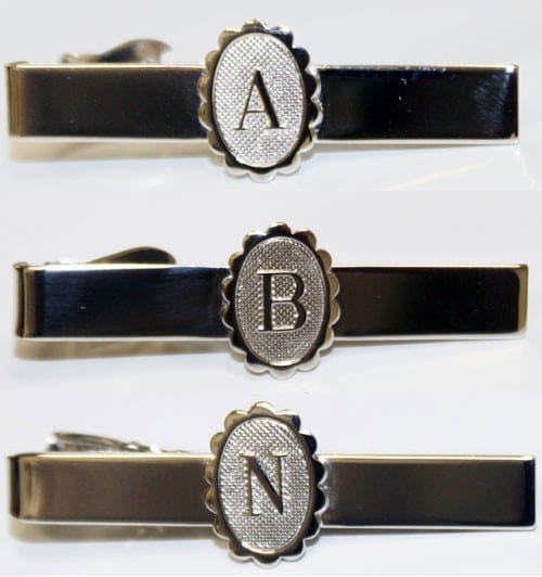 Silver Letter Tie Bar Alpha Sigma Phi Tie Clip