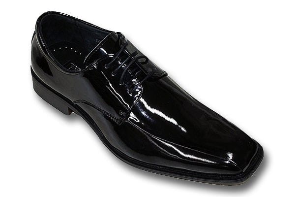 Men's Black Patent Lace Up Dress Shoe