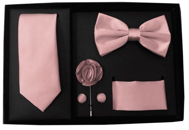 Black and Gold Mens Bow Tie for Men Wedding Bow Tie Set 