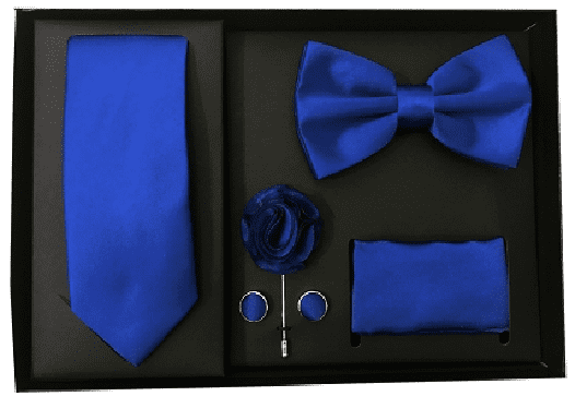 Gift Box Mens Tie set with hankerchif and cufflinks matching party wedding