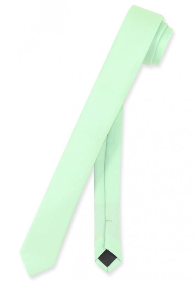 Skinny Tie 1.5 Inch Green Thin Necktie