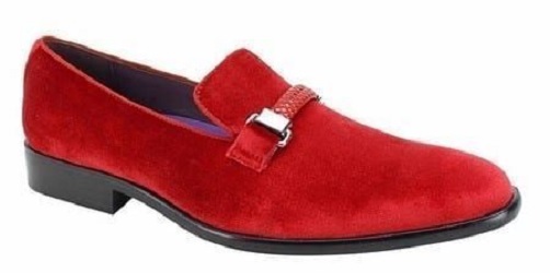 Mens Slip On Loafer shoes Buckle -Prom shoes-Wedding -