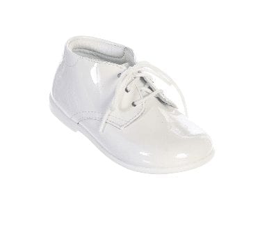 baby boy white patent shoes