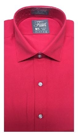red fitted shirt