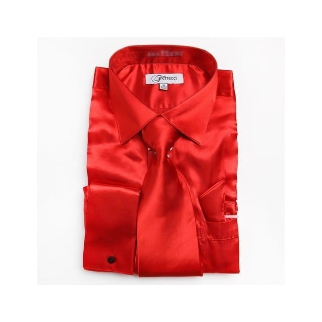 Red dress shirt black tie deals