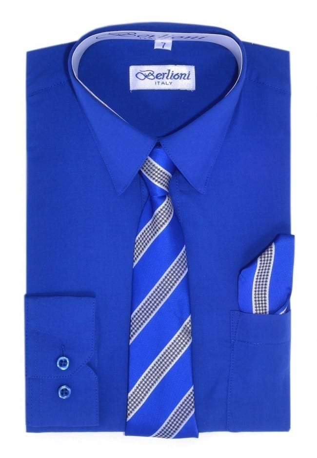 boys royal blue shirt