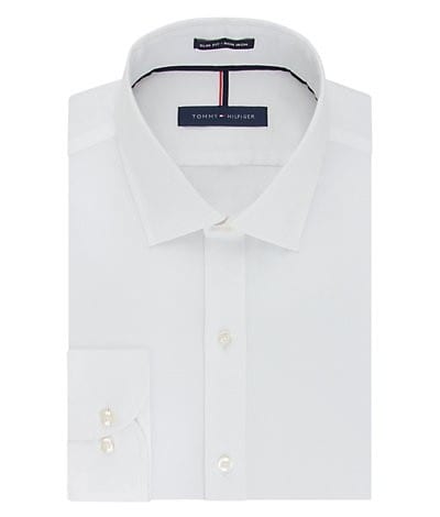 computer Tektonisch Samengesteld Tommy Hilfiger Slim Fit Non Iron Broadcloth Solid Dress Oxford Shirt Button  Down Collar - Tuxedos Online