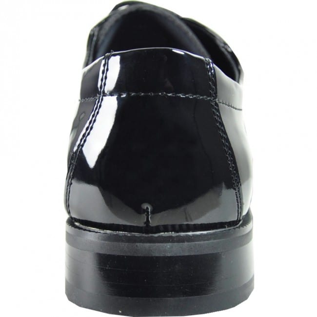 shoes on black tuxedo
