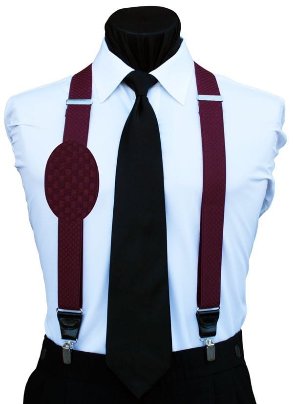 Tuxedo Suspenders Jacquard Pattern Clip Suspenders All Colors 