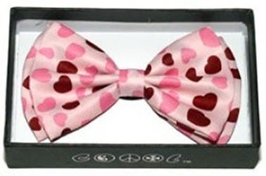 Valentine Hearts Bow Tie