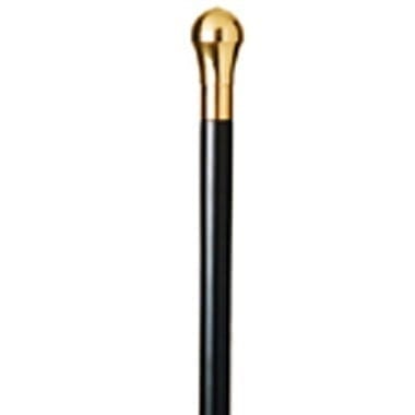 Walking Stick Oval Brass Cane with Gold Finish