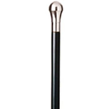 Walking Stick Oval Brass Cane with Silver Finish - Tuxedos Online
