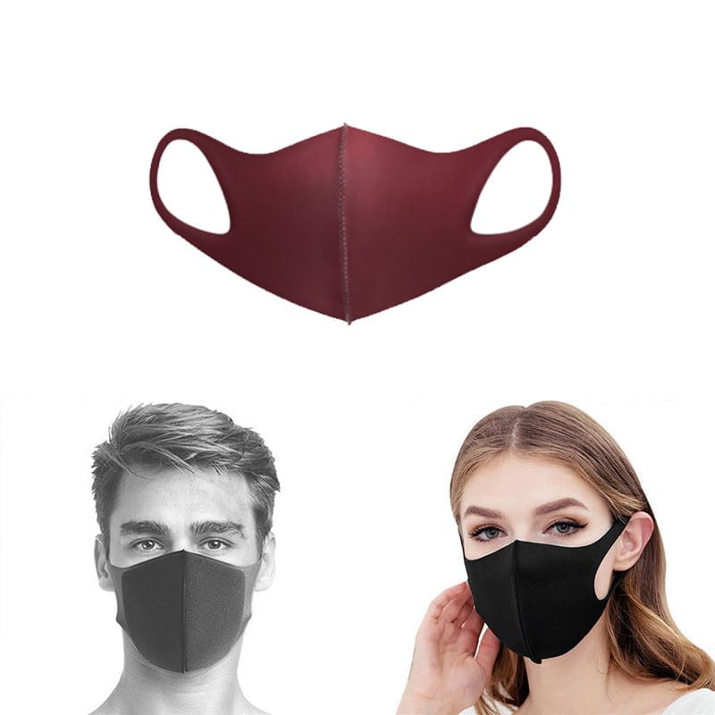 Fabric Face Protection Face Covering. Details about   Burgundy And Black Reversible Face Mask 