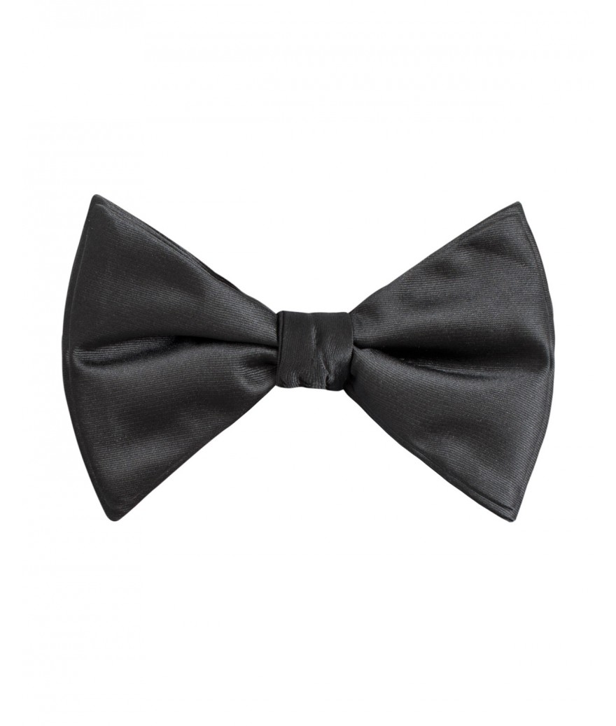 Black Microfiber Butterfly Bow Tie And Pocket Square - Tuxedos Online